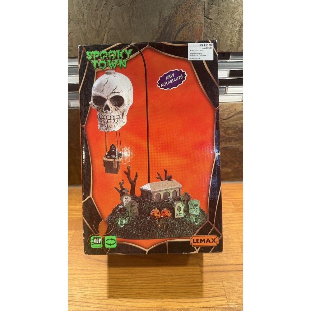 Lemax Spooky Town Reaper's Landing Lighted Animated Figurine Halloween